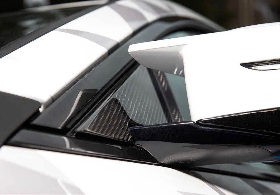 AutoTecknic Dry Carbon Side Mirror Wind Deflector Set (G87 M2)
