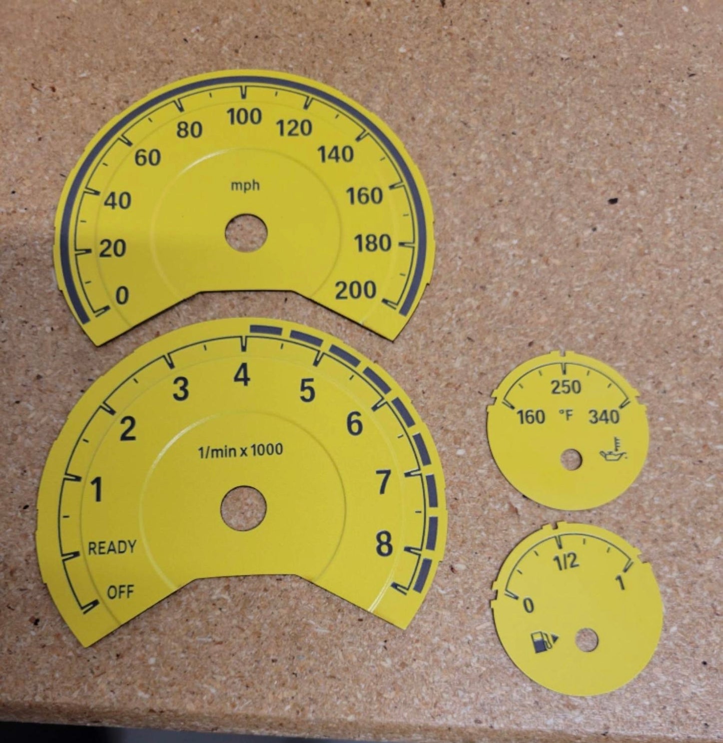 Colored Gauge Face Replacements