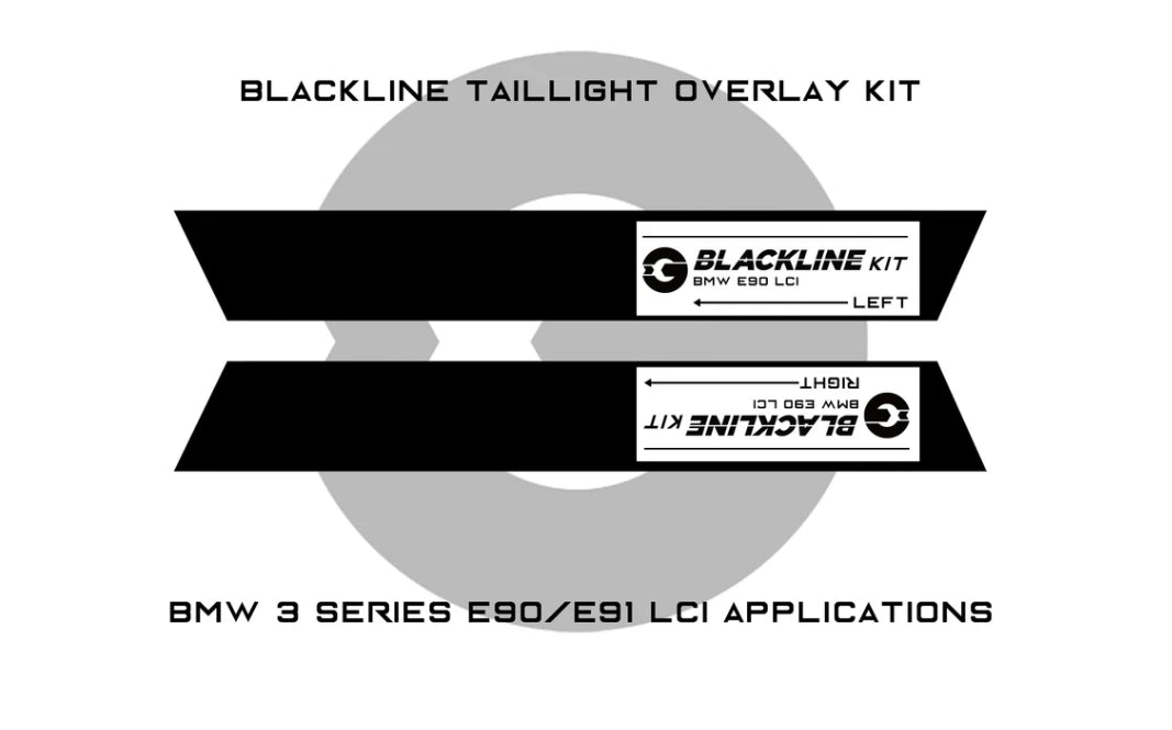 BMW 3 Series M3 2009-2011 (E90/E91 LCI) BLACKLINE Taillight Overlay Kit