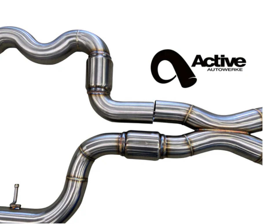 Active Autowerke G80/G82 M3/M4 Signature Equal Length mid-pipe with G-brace