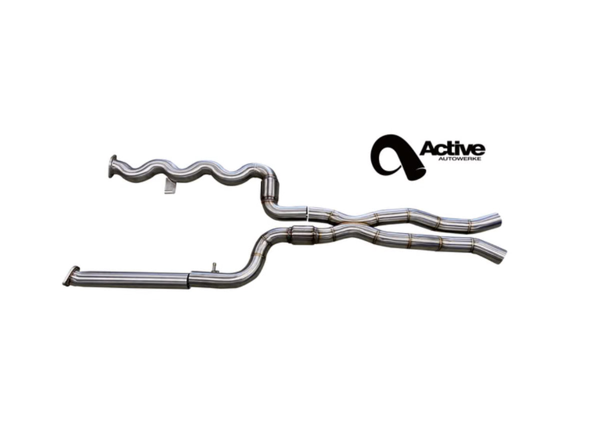 Active Autowerke G80/G82 M3/M4 Signature Equal Length mid-pipe with G-brace