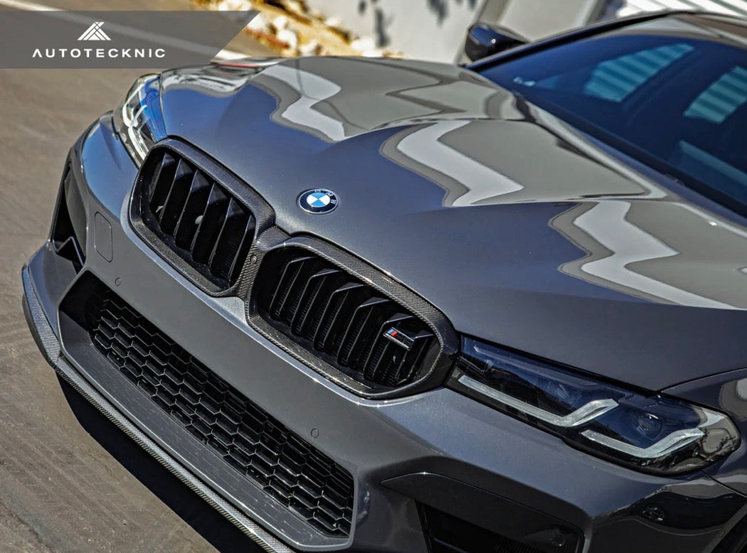 F90 M5 LCI AutoTecknic Replacement Dry Carbon Grille Surround