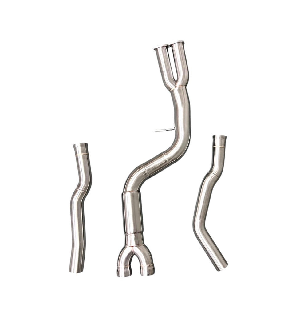 MAD BMW F87 M2C S55 Single Midpipe Resonated W/ Brace