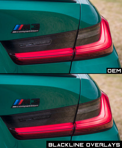 BMW 3 Series M3 Competition 2021+ (G20/G80 Pre LCI) BLACKLINE Taillight Overlay Kit