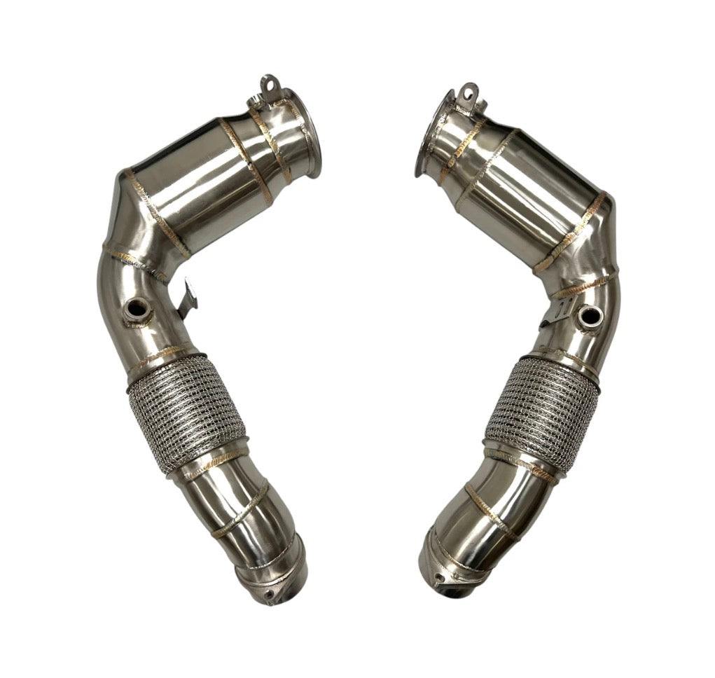 MAD BMW 2024+ S68 Primary Catted Downpipes | G90 G99 M5, F95 F96 X5M/X6M & G05/G06/G07/G09