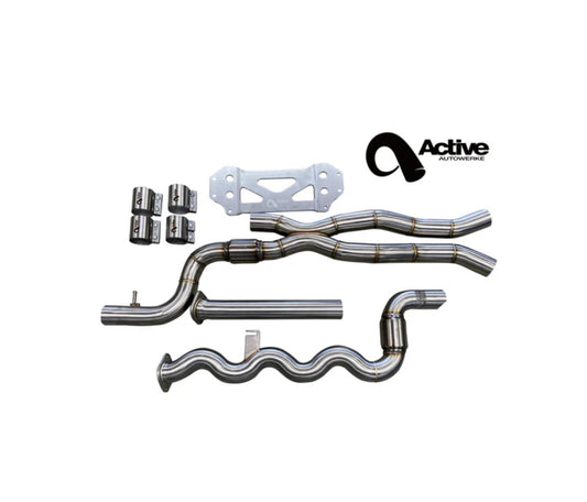 Active Autowerke G80/G82 M3/M4 Signature Equal Length mid-pipe with G-brace