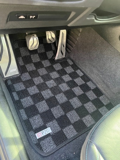 P2M Bmw F22 2014-21 (2-Series) / F87 2016-21 (M2) Coupe Race Floor Mats : Dark Grey (Front/Rear)