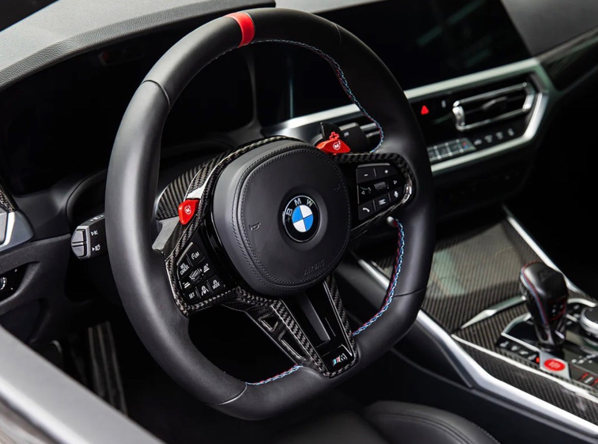 AutoTecknic LCI Carbon Steering Wheel Trim - G2x 3/4 Series 2025-Up