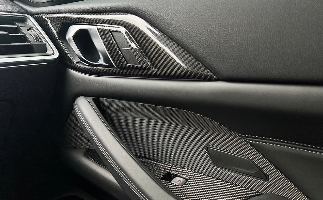 G8x M3/M4 AutoTecknic Dry Carbon Interior Door Handle Trim Set