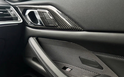 G8x M3/M4 AutoTecknic Dry Carbon Interior Door Handle Trim Set