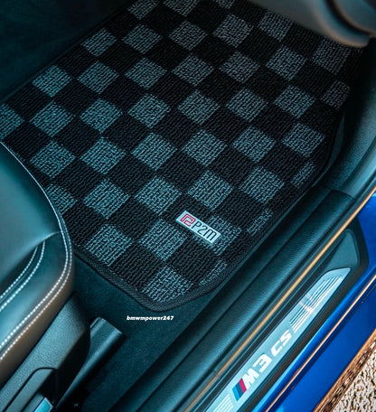 P2M BMW F30 / F80 3-SERIES (2011-19) 4D RACE FLOOR MATS : DARK GREY (FRONT/REAR)