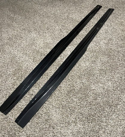 F8x M3/M4 PSM Style Carbon Fiber Side Skirt Extensions (Flat Version)
