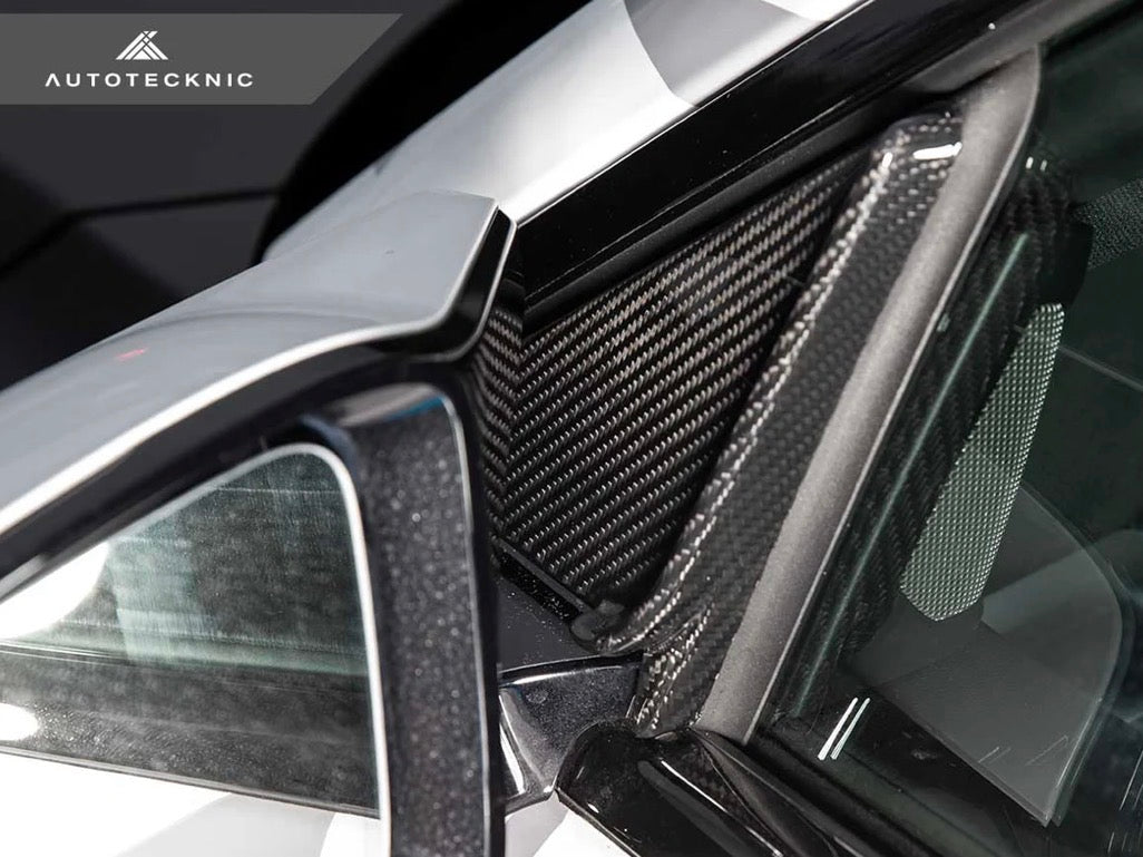 AutoTecknic Dry Carbon Side Mirror Wind Deflector Set (G87 M2)