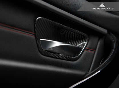 AutoTecknic Dry Carbon Interior Door Handle Trim Set - BMW F-Chassis
