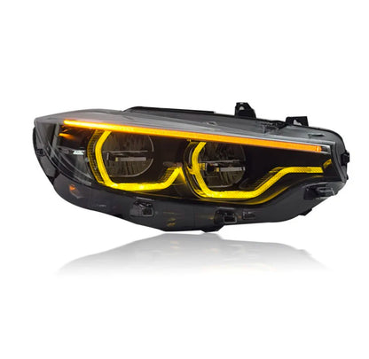 F8x M3/M4 & F32 4 Series Coupe LCI2 Ikon Style Headlights W/ Switchable Yellow/White DRL's