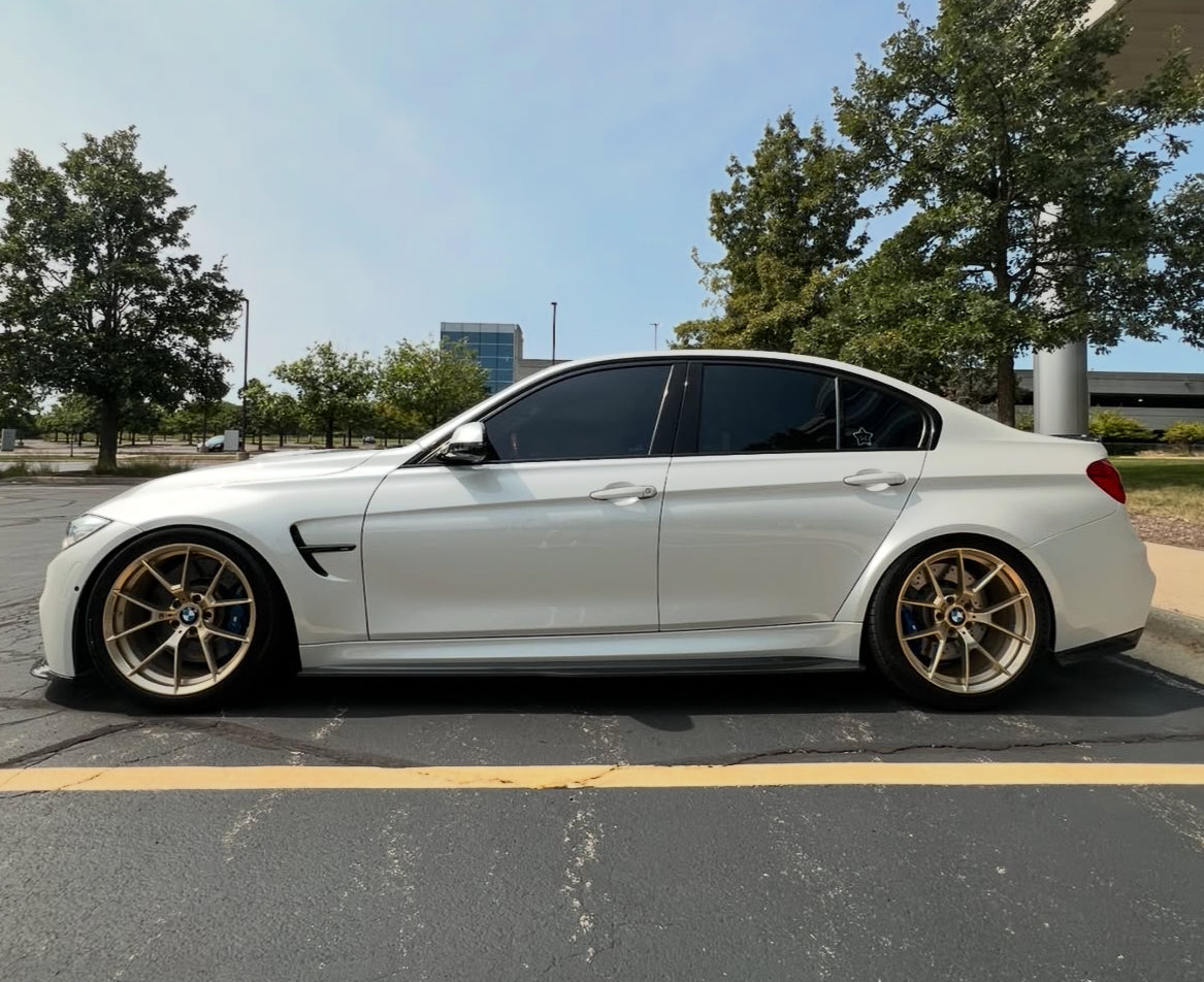 F8x M3/M4 PSM Style Carbon Fiber Side Skirt Extensions (Flat Version)