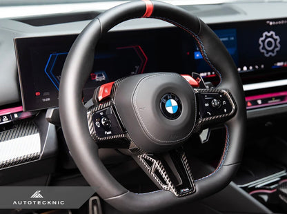 AutoTecknic Carbon Fiber Steering Wheel Trim - G90 / G99 M5