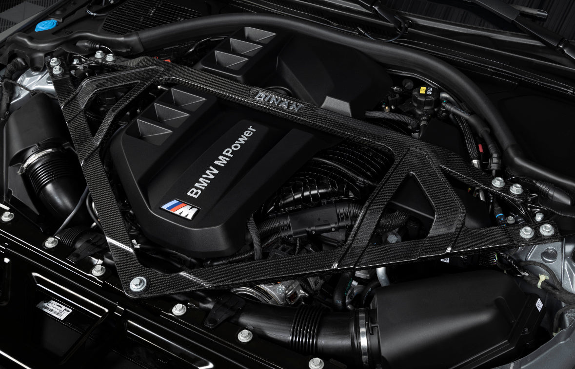Dinan Matte Carbon Fiber Strut Tower Brace (G8x BMW M2/M3/M4)