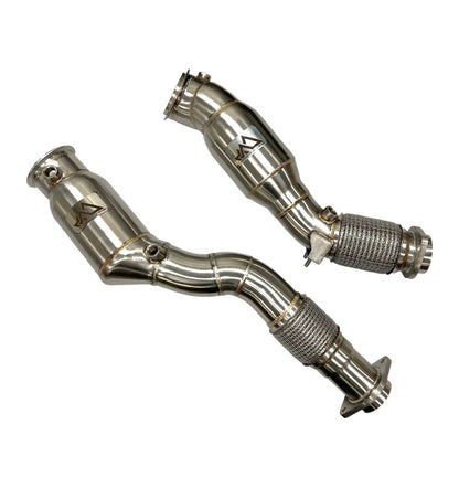 MAD BMW S58 X3M X4M Catted High Flow 200 cell Downpipes