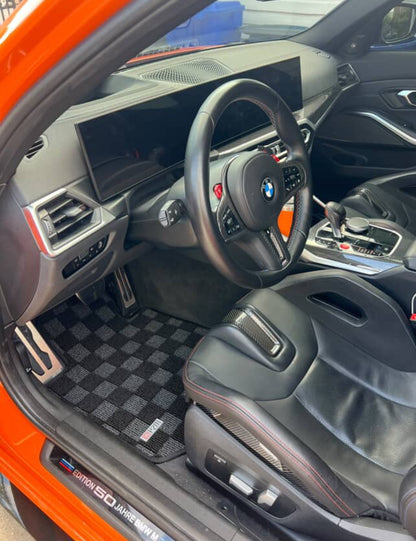 P2M BMW G20 / G80 3-SERIES (2019-24) 4D RACE FLOOR MATS: DARK GREY