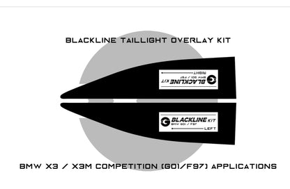 BMW X3 Series X3M Competition 2018-2021 (G01/F97) BLACKLINE Taillight Overlay Kit