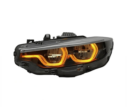 F8x M3/M4 & F32 V2 Ikon Style Tricolor Yellow/White/Amber Headlights 1 to 1 (2014 - 2020)