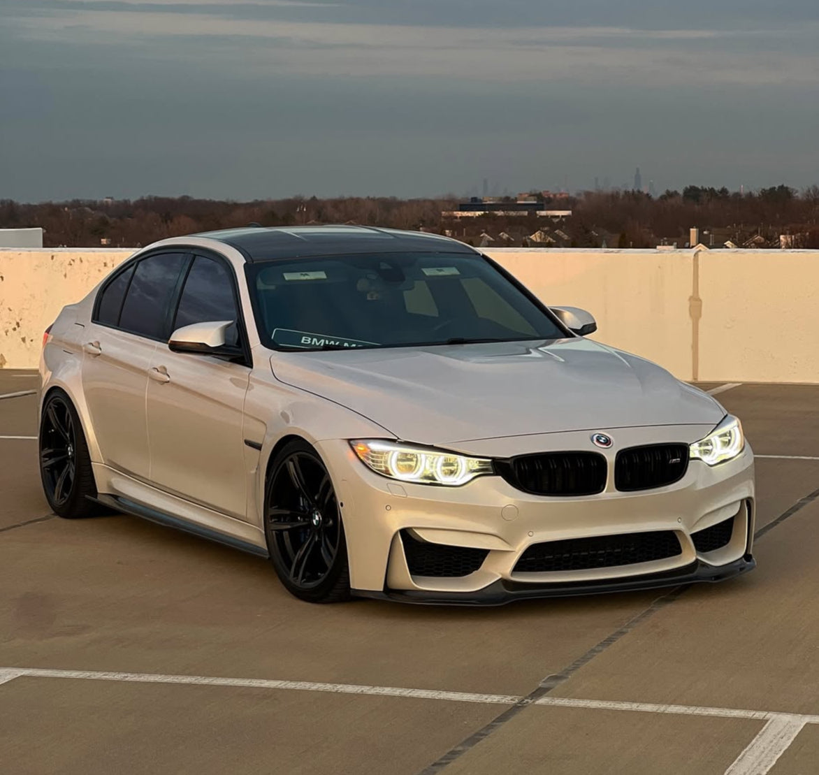 F8x M3/M4 PSM Style Carbon Fiber Side Skirt Extensions (Flat Version)