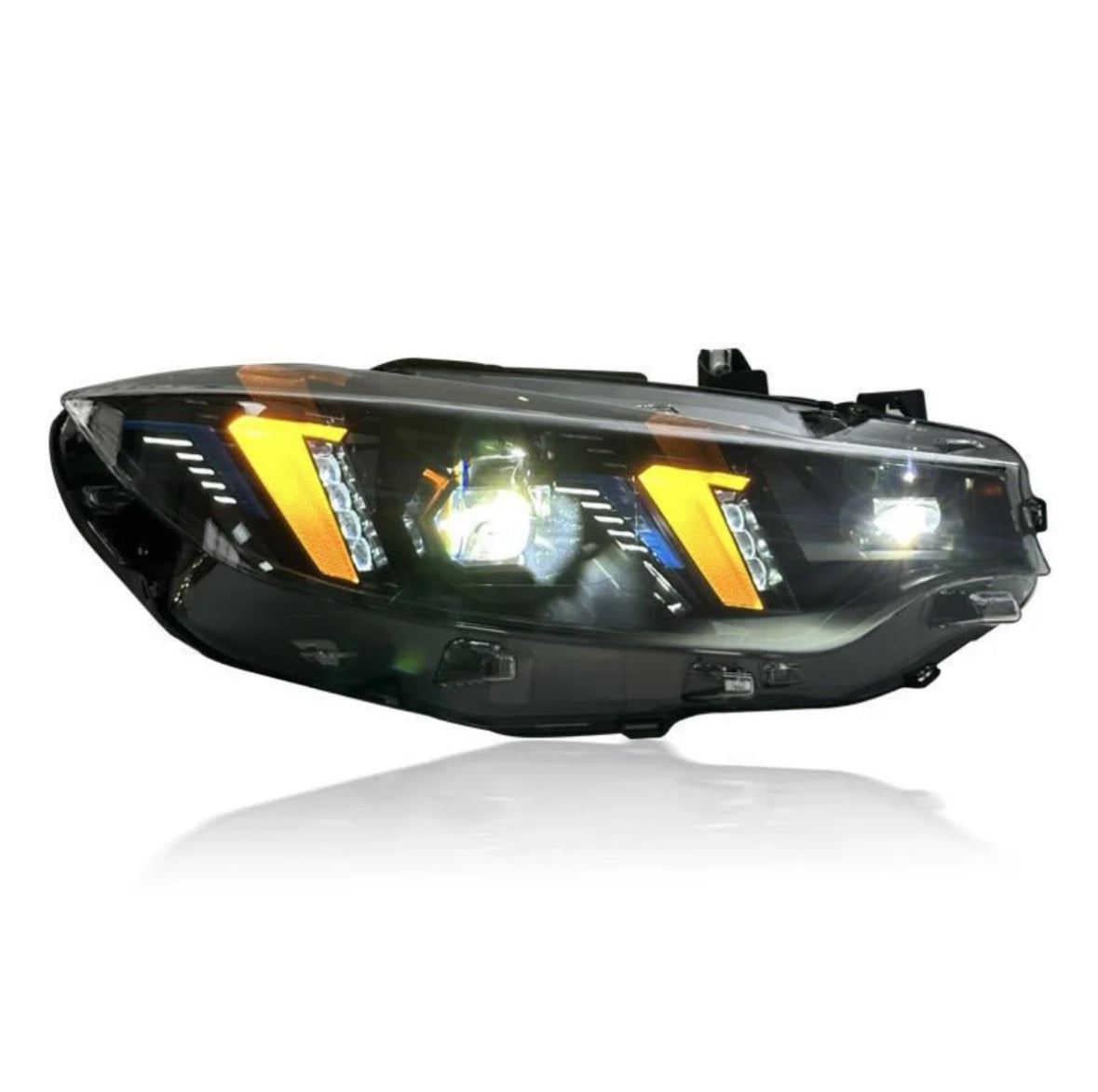 F8X M3/M4 & F32 Coupe Snake Eyes Style LED Headlights With Yellow/White DRL’s