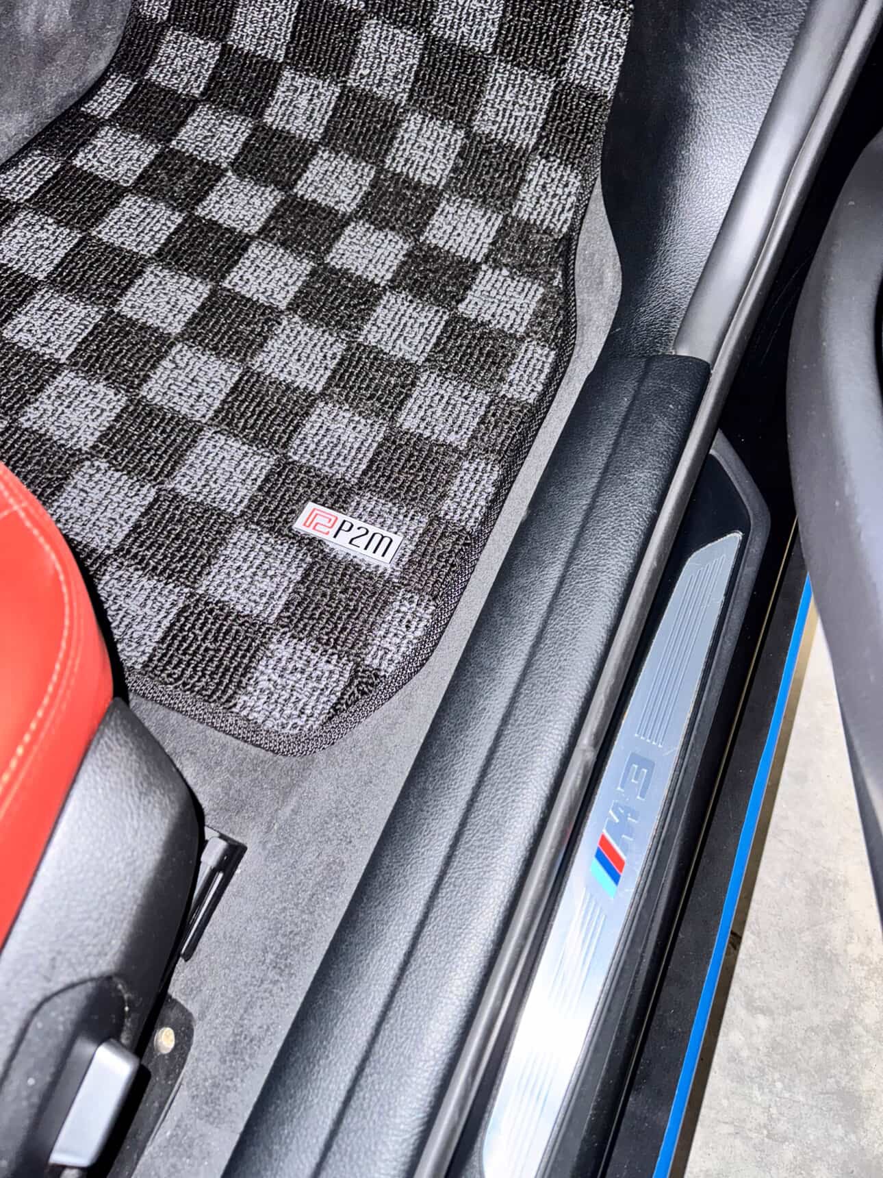 P2M BMW F30 / F80 3-SERIES (2011-19) 4D RACE FLOOR MATS : DARK GREY (FRONT/REAR)