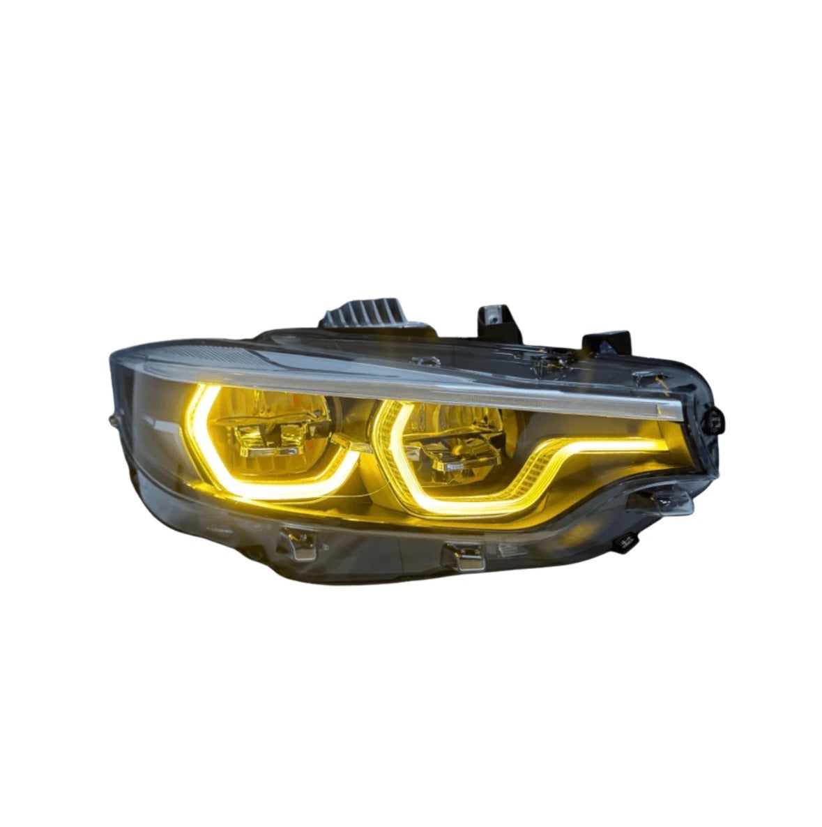 F8x M3/M4 & F32 V2 Ikon Style Tricolor Yellow/White/Amber Headlights 1 to 1 (2014 - 2020)