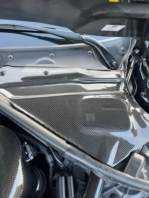 F Series Carbon Fiber Engine Corner Cowl Panels