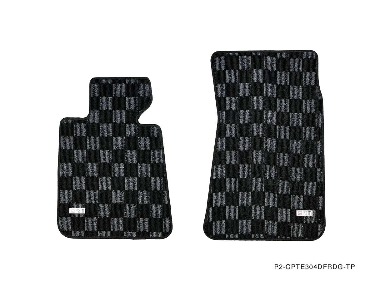 P2M BMW E30 1984-91 3-SERIES (COUPE/SEDAN) RACE FLOOR MATS : DARK GREY (FRONT/REAR)