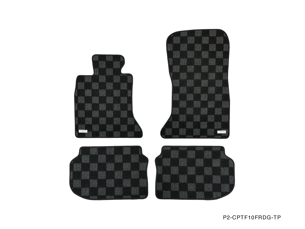 P2M BMW F10 5-SERIES SEDAN (2010-17) RACE FLOOR MATS : DARK GREY (FRONT/REAR)