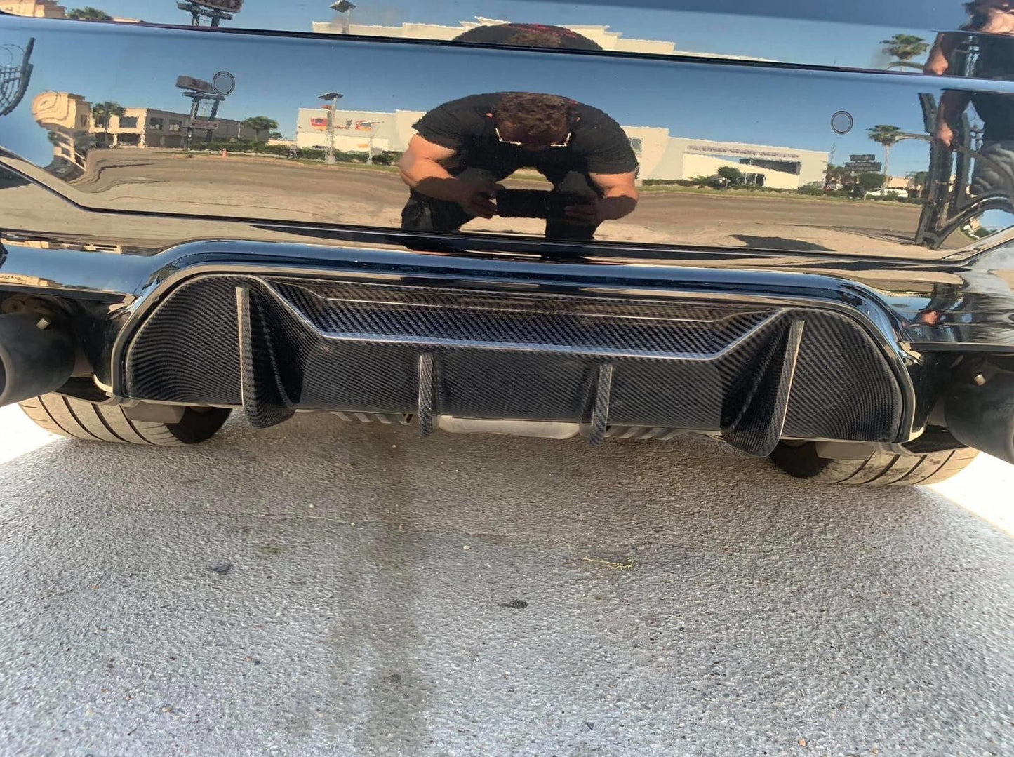 F90 M5 P Style Carbon Fiber Rear Diffuser