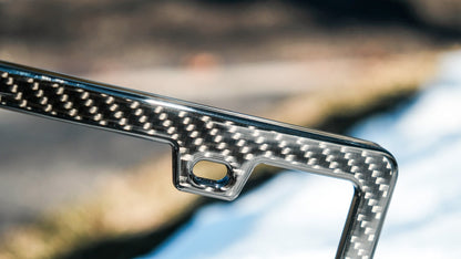 Real Carbon Fiber License Plate Frame