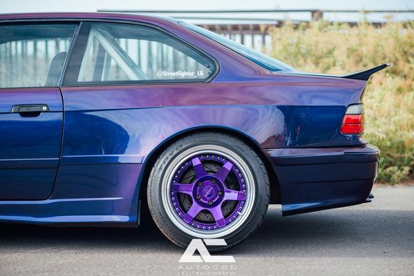 rear side shot of BMW E36 with Custom Rear Spoiler