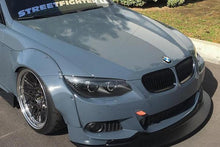 Load image into Gallery viewer, close-up front angled view of BMW E92 with Custom M-Tech Front Lip
