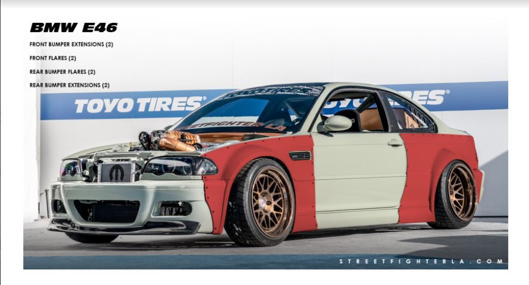 Streetfighter LA BMW E46 Wide Body Kit