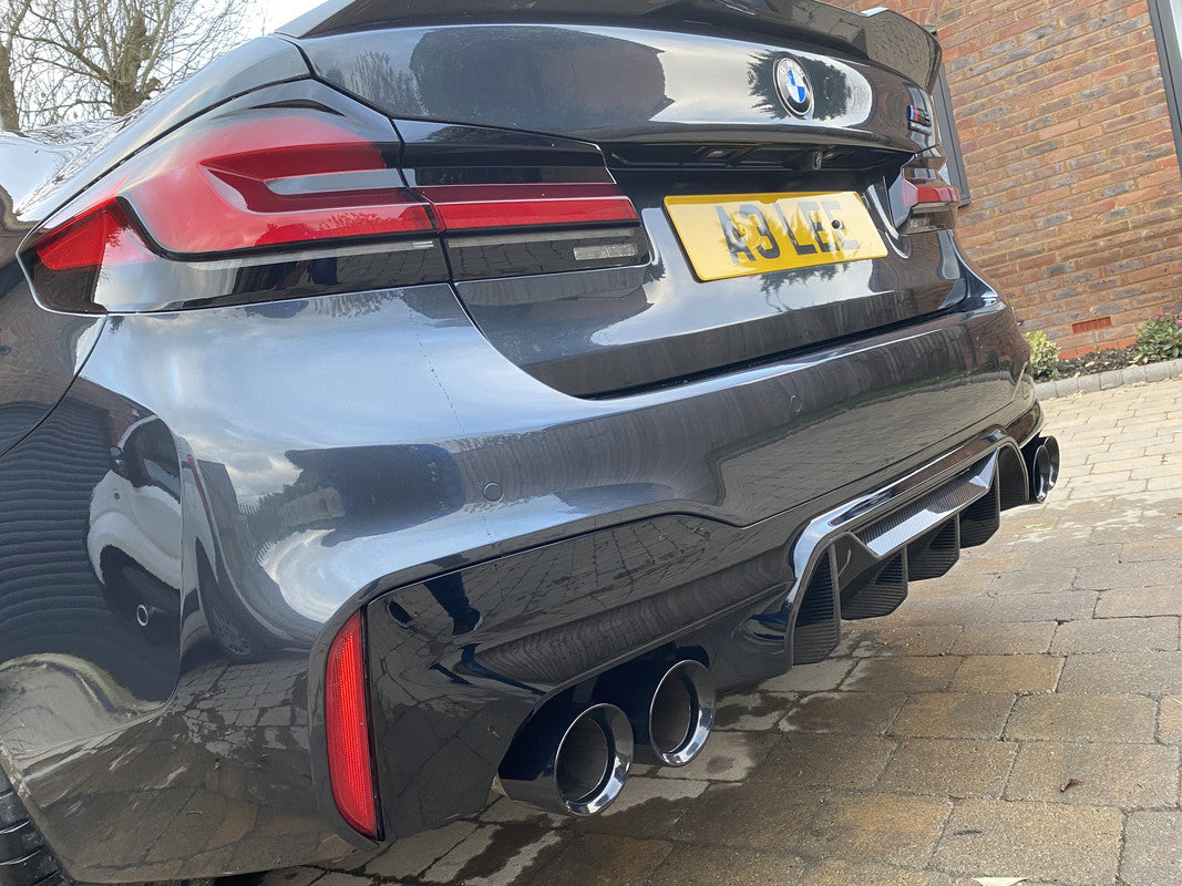 F90 M5 P Style Carbon Fiber Rear Diffuser