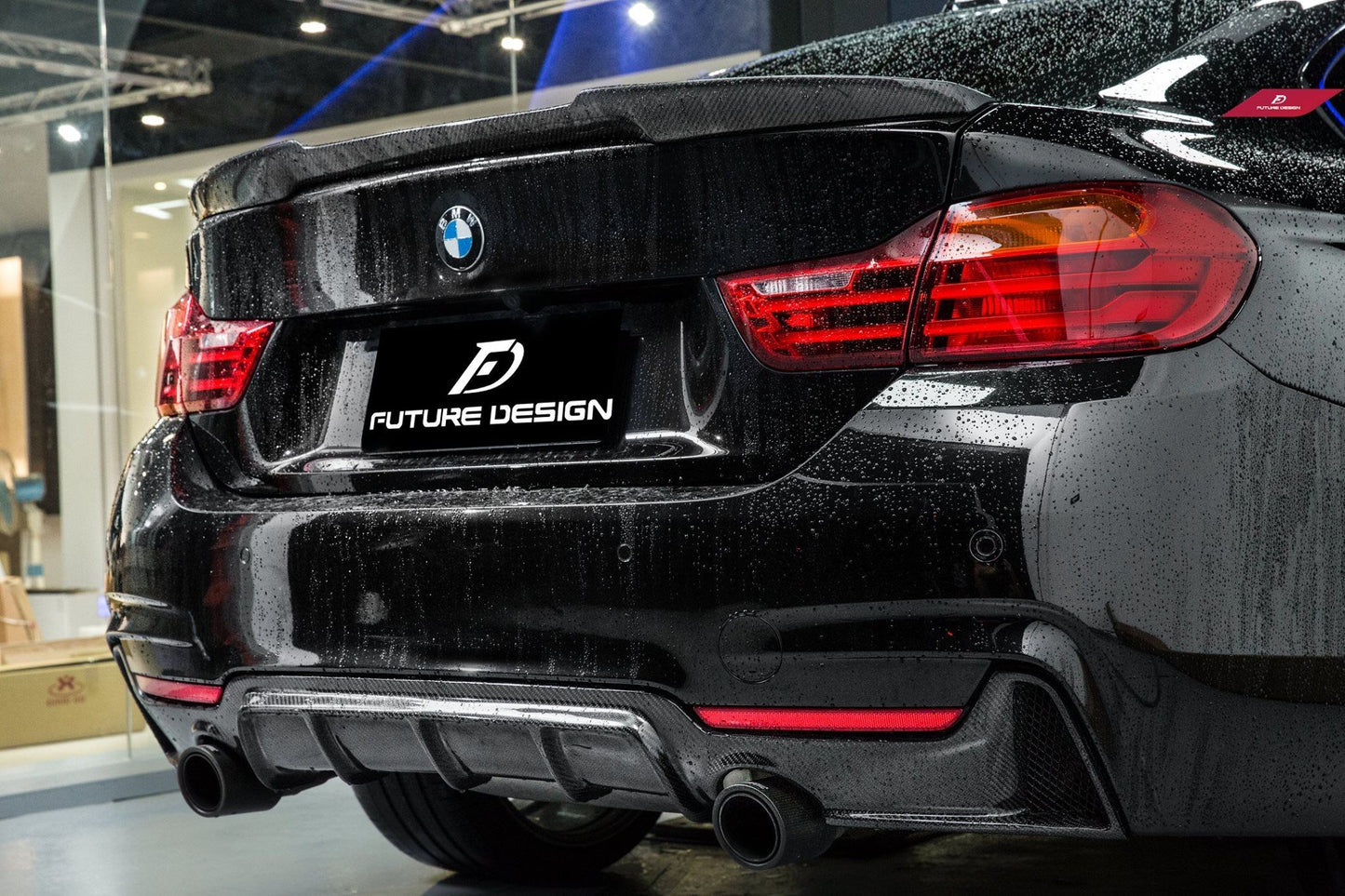 F32/F33/F36 P Style CF Rear Diffuser