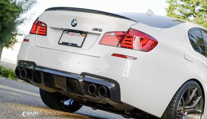 F10 M5 V Style Carbon Fiber Rear Diffuser