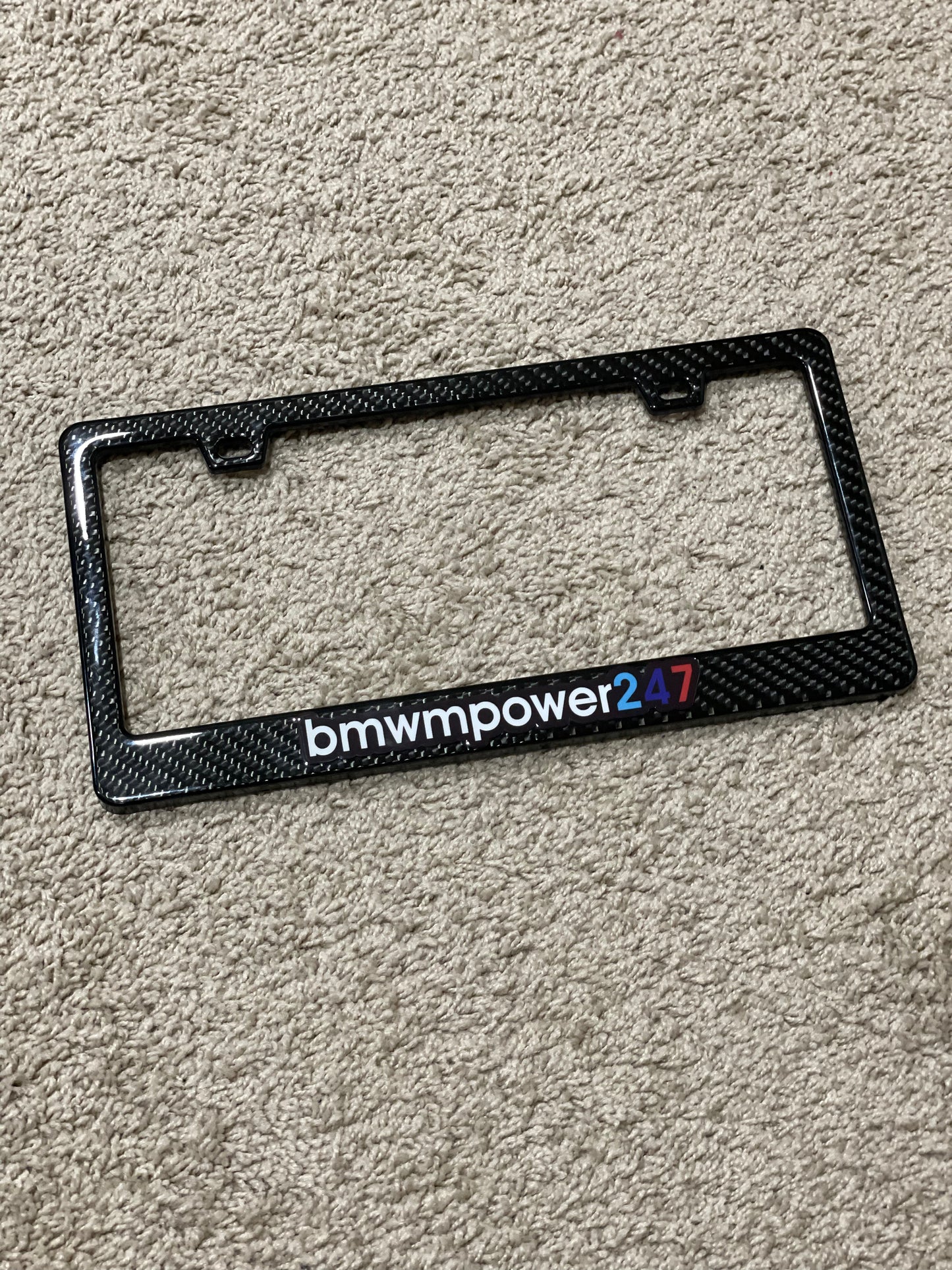 Bmwmpower247 Carbon Fiber License Plate Frame