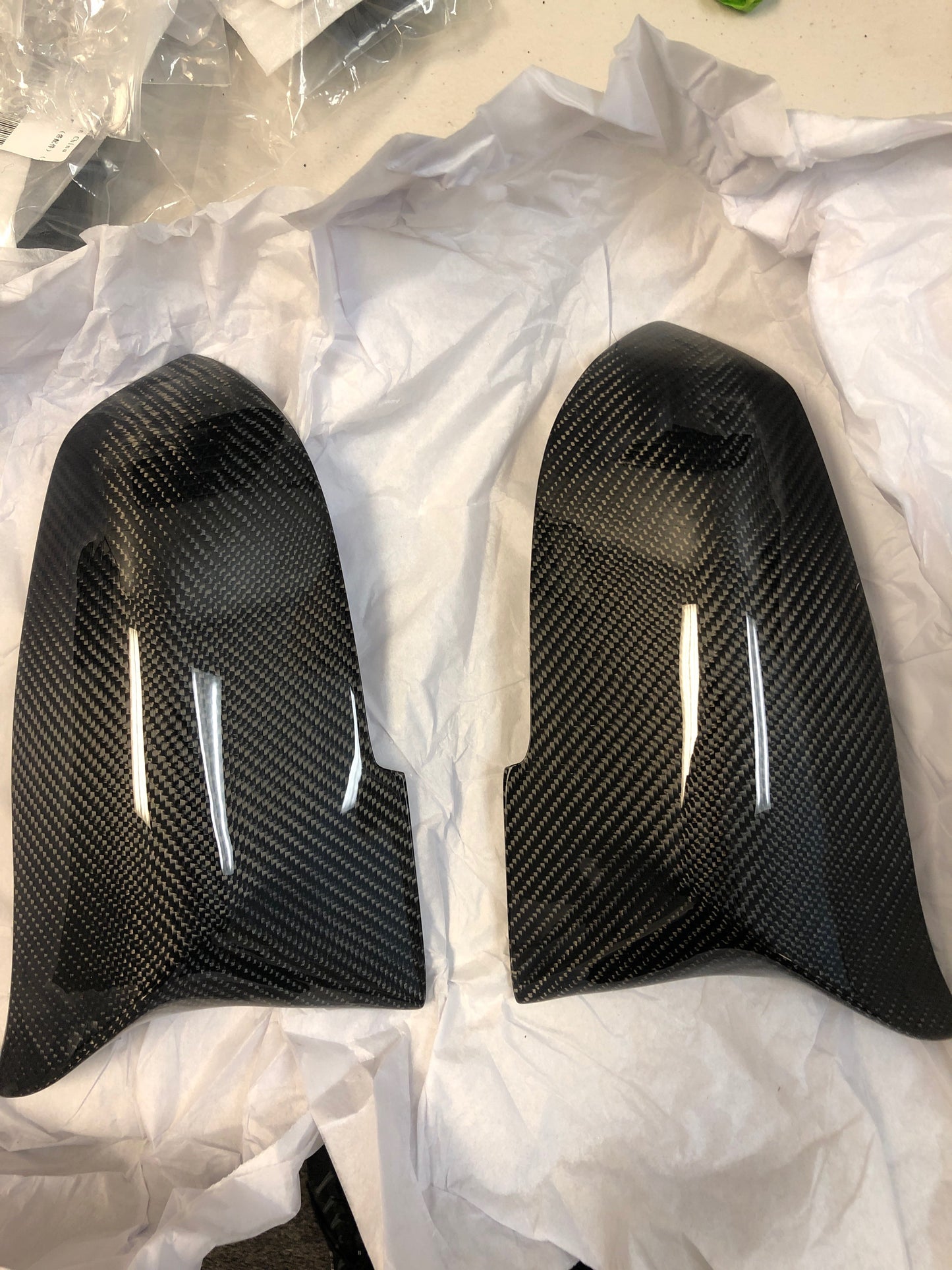 Carbon Fiber M Style Mirror Caps - F Series