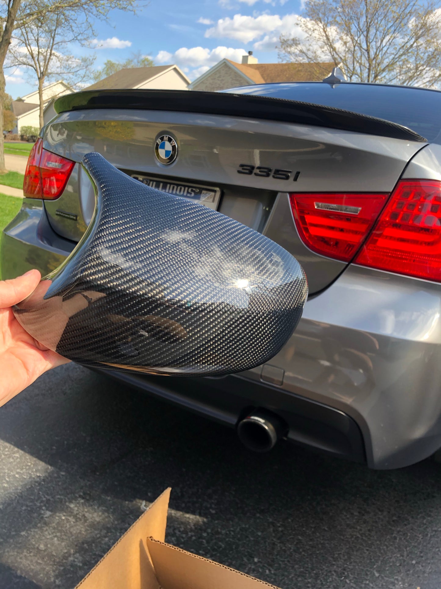 Carbon Fiber M Style Mirror Caps (E9x)