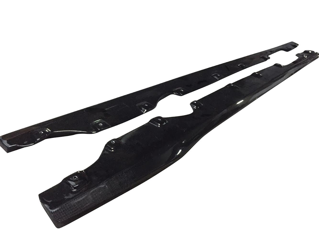 F12/F13/F06 V Style Carbon Fiber Side Skirt Extensions