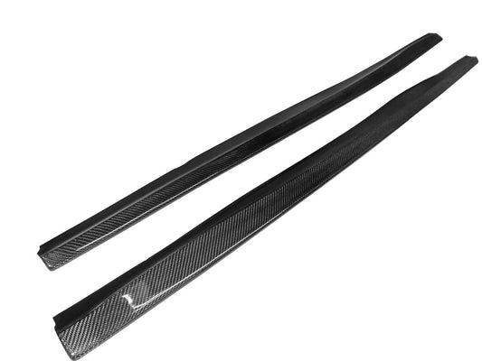 E92/E93 D Style Carbon Fiber Side Skirt Extensions