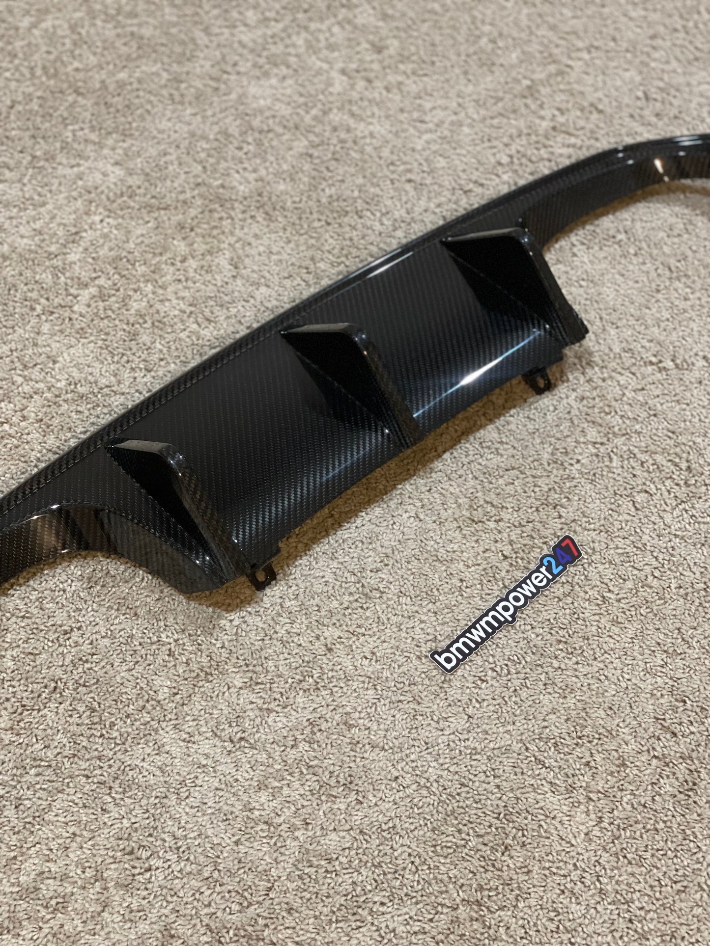 F8x M3/M4 Extended Fin Competition Carbon Fiber Rear Diffuser (Autotecknic)