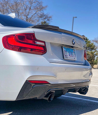 F22 2 Series V3 Style Carbon Fiber Diffuser