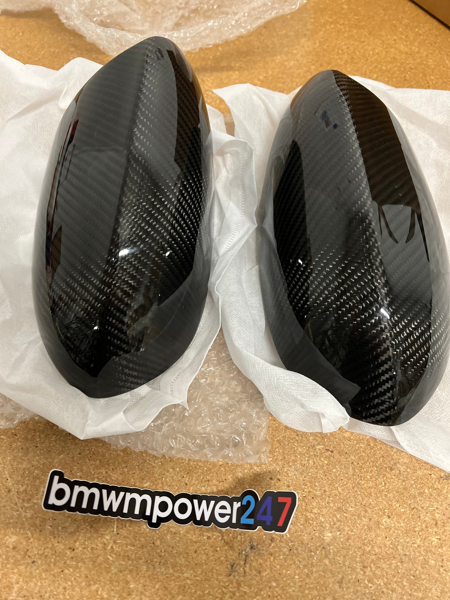 E9x M3 Carbon Fiber Mirror Caps